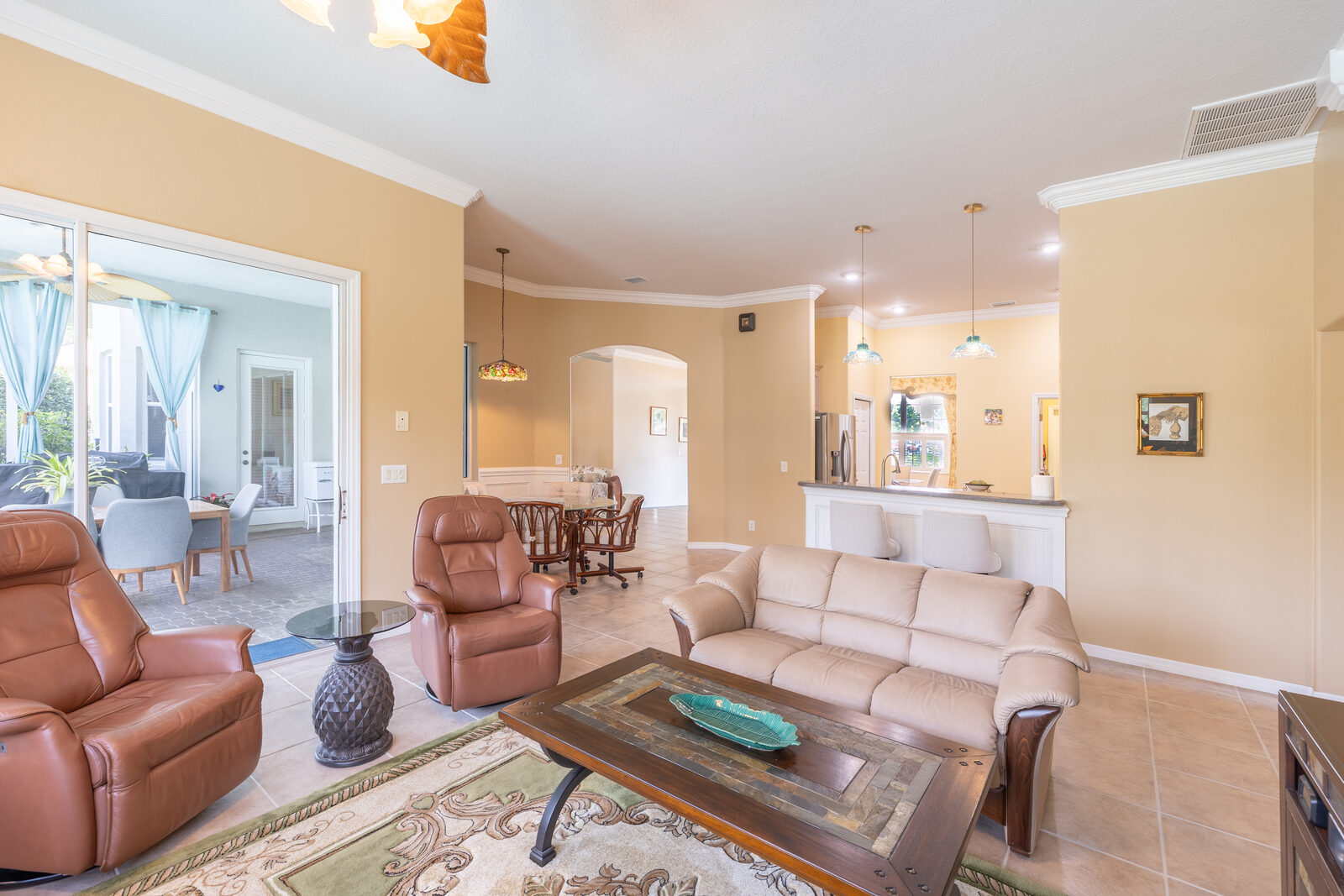 Bright open-concept living room